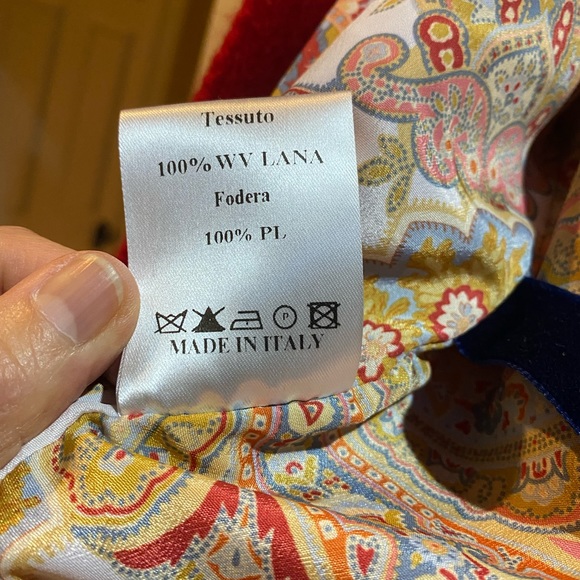 New without tags Retro 1950’s style Red wool coat made in Italy - Picture 3 of 10